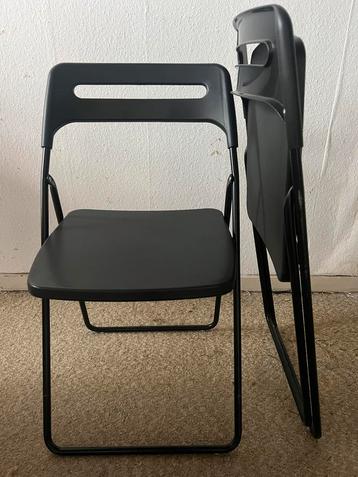 Klapstoeltjes 2 stuks kleur: zwart. beschikbaar voor biedingen