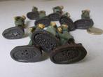 Jaren 30 ELASTOLIN. 9 X GERMAN SOLDIERS (-13-), Ophalen of Verzenden