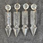 4 pijlen pegels diamant onderdelen kroonluchter, Huis en Inrichting, Lampen | Kroonluchters, Ophalen of Verzenden, Gebruikt, Glas