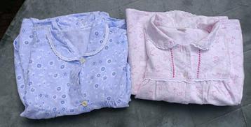 Vintage nachthemd pyjama lange mouw blauw (EL9) beschikbaar voor biedingen