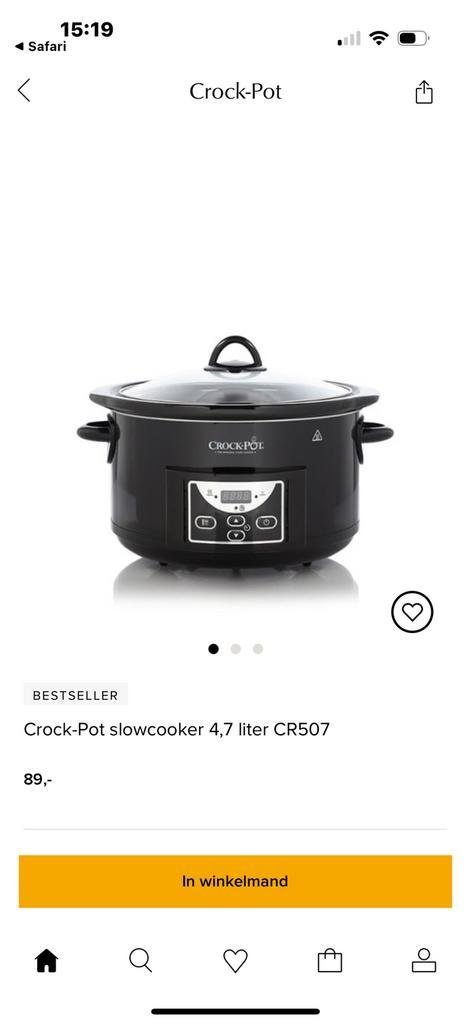 Crockpot CR 507 NIEUW!, Witgoed en Apparatuur, Slowcookers, Nieuw, Timer, Ophalen of Verzenden