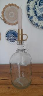 VT wonen fles  met goudkleurige fles kandelaar van VT Wonen, Ophalen of Verzenden, Zo goed als nieuw, Overige materialen, Minder dan 25 cm