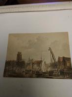 DORDRECHT. DE KALKHAVEN AQUAREL  F.J. VAN DEN BLIJK, Ophalen of Verzenden, Voor 1920, Zuid-Holland