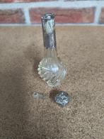 Parfumflesje Kristal zilver antiek vintage brocante, Antiek en Kunst, Ophalen