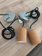 Twee hanglampen met kurk, Ophalen, Zo goed als nieuw