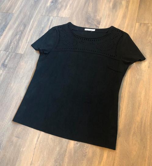 Costes suede look top maat M (ZGAN), Kleding | Dames, Tops, Zo goed als nieuw, Maat 38/40 (M), Zwart, Korte mouw, Ophalen of Verzenden