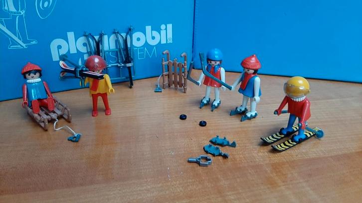 Wintersport winterpret 3571 zeldzaam ski schaatsen ijshockey, Kinderen en Baby's, Speelgoed | Playmobil, Zo goed als nieuw, Complete set