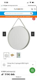 Hay strap mirror 50 cm grijs NIEUW, Huis en Inrichting, Ophalen, Nieuw, Rechthoekig, Minder dan 100 cm