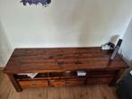 Eikenhouten TV-meubel – Massief, stevig en in goede staat!, Ophalen, 150 tot 200 cm, Eikenhout, Zo goed als nieuw