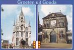 Groeten uit Gouda.  2 luik., Ophalen of Verzenden, 1980 tot heden, Gelopen, Zuid-Holland