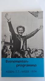 TT Assen 1974 motorwegrace evenementen programma boekje, Verzenden, Zo goed als nieuw, Motoren