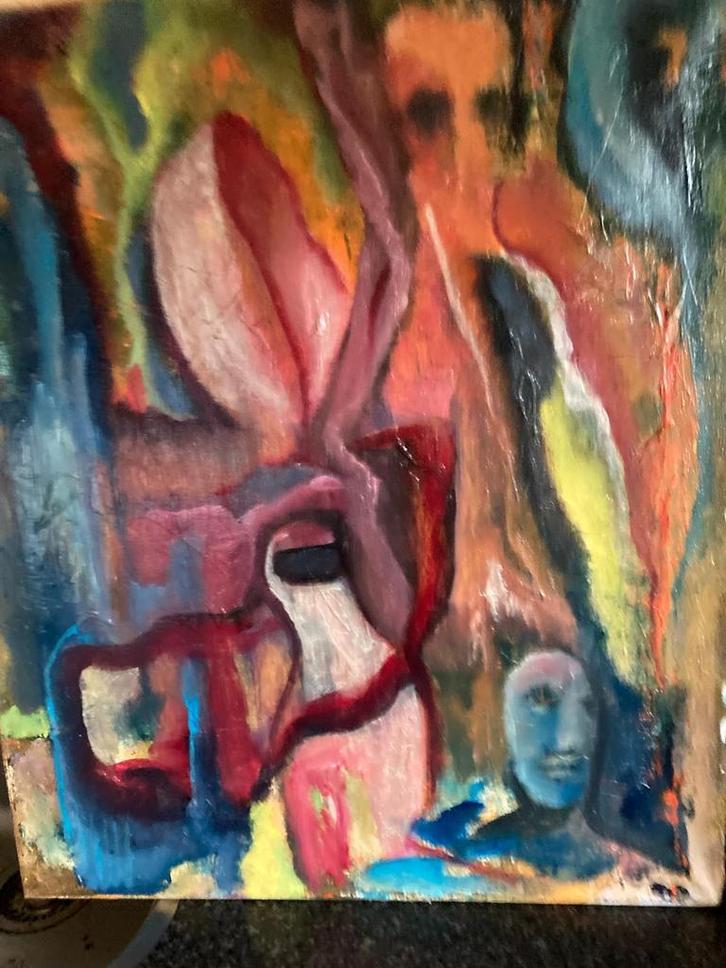 Geen titel / Acryl op doek., Antiek en Kunst, Kunst | Schilderijen | Abstract, Ophalen