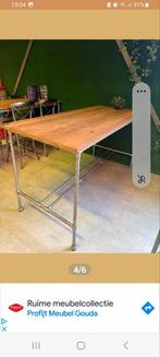 Stijgerpijp houten bar/ statafel, Ophalen, Gebruikt