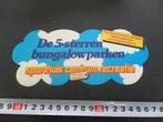 sticker Sporthuis Centrum Recreatie De 5 sterren bungalow, Ophalen, Zo goed als nieuw, Bedrijf of Vereniging