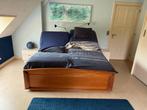 2 persoonsbed met verstelbare lattenbodems., Huis en Inrichting, Slaapkamer | Bedden, Tweepersoons, 180 cm, 200 cm, Hout