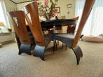 Uitschuifbare Eettafel met 6 Stoelen, Antiek en Kunst, Ophalen of Verzenden