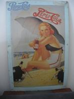 Oud en nostalgisch reklamebord PEPSI COLA (van blik) 59x39cm, Verzamelen, Merken en Reclamevoorwerpen, Ophalen of Verzenden, Gebruikt