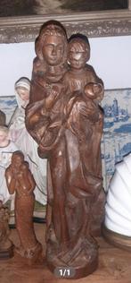 Maria met kindje Jezus hout hand gemaakt, Antiek en Kunst, Antiek | Religie, Ophalen of Verzenden