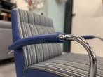 Als nieuw Leolux Scylla Fauteuils Hoog stof leer Stoel Blauw, Huis en Inrichting, Fauteuils, Leolux, 75 tot 100 cm, Ophalen of Verzenden