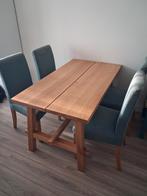 Möckelby IKEA eettafel met stoelen, Ophalen, Gebruikt, 100 tot 150 cm, Eikenhout