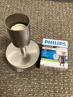 ZGAN enkel spotje rvs GU10 fitting + gratis nieuwe led spot!, Ophalen, Zo goed als nieuw, Metaal of Aluminium, Plafondspot of Wandspot