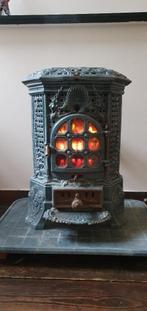 Antique French Art Deco Cast Iron Stove. Franse Kachel, Huis en Inrichting, Kachels, Ophalen, Gebruikt, Houtkachel, Vrijstaand