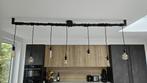 Industriële lamp staal zwart met 7 armaturen, Ophalen, Zo goed als nieuw, Metaal, Minder dan 50 cm