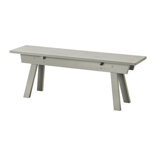 Industriell IKEA houten bankje design Piet Hein Eek, Huis en Inrichting, Stoelen, Zo goed als nieuw, Eén, Hout, Grijs, Ophalen