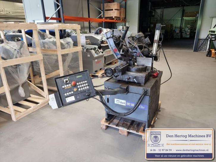 Halfautomaat MEP Shark 282 SXI EVO rond 250mm hydraulisch, Doe-het-zelf en Verbouw, Gereedschap | Zaagmachines, Gebruikt, Lintzaag