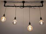 Industriële hanglamp met vier mooie ledlampen, Huis en Inrichting, Ophalen, Zo goed als nieuw