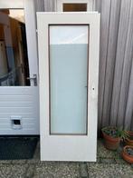 Opdekdeur met glas 78 x 200,5 cm, Doe-het-zelf en Verbouw, Deuren en Horren, Ophalen, Gebruikt, Minder dan 80 cm, Binnendeur