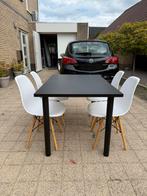Eettafel zwart, Huis en Inrichting, Tafels | Eettafels, Ophalen, 50 tot 100 cm, Zo goed als nieuw, Vier personen
