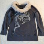 Goldbergh knit trui jasje maat M kralen wolf bont capuchon, Kleding | Dames, Truien en Vesten, Maat 38/40 (M), Zwart, Ophalen of Verzenden
