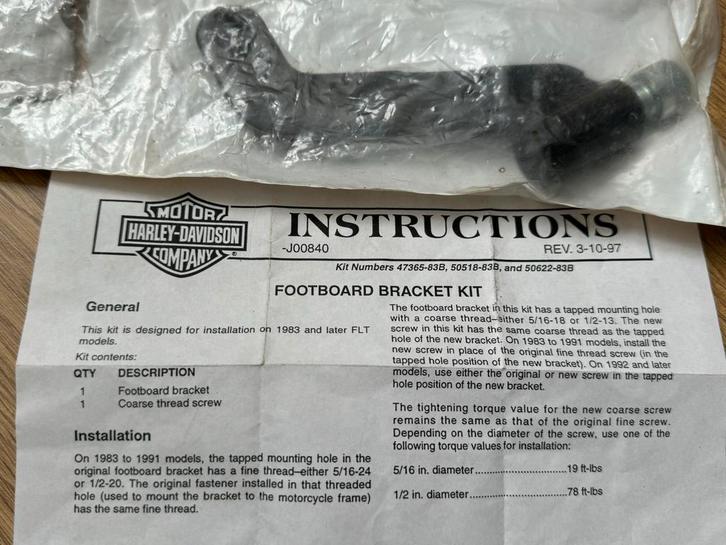 Harley-Davidson Floorboardbracket. FLT 83-Later. Nieuw!, Motoren, Onderdelen | Harley-Davidson, Nieuw, Ophalen of Verzenden