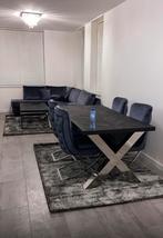 Complete Meubelset - Hoekbank, Tafel, Stoelen, Huis en Inrichting, Ophalen, 100 tot 125 cm, Hoekbank, 300 cm of meer