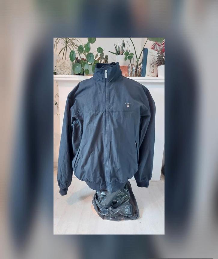 Gant newport jacket marine blauw winterjas bomberjas bomberj, Kleding | Heren, Jassen | Winter, Blauw, Ophalen of Verzenden