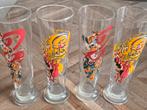 Set van 4 vrolijke glazen - Alfa bier Holland, Bierglas, Ophalen of Verzenden, Zo goed als nieuw, Glas of Glazen, Overige merken