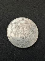 Zilveren munt 1329 Marokko 10 dirham, Ophalen of Verzenden, Overige landen, Zilver