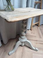 Landelijke eikenhouten tafel, Minder dan 55 cm, Gebruikt, Ophalen of Verzenden, 60 cm of meer