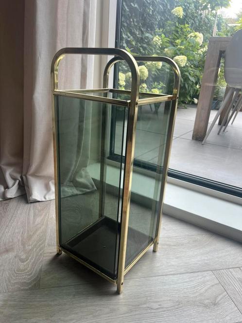 Messing vintage paraplubak met rookglas – 56 cm hoog, Huis en Inrichting, Woonaccessoires | Paraplubakken, Zo goed als nieuw, Ophalen