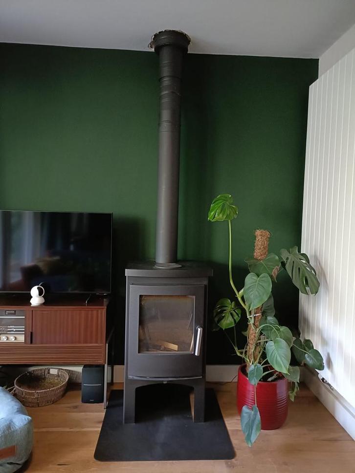 Nortic Fire Rosanne Houtkachel met warmtewisselaar., Doe-het-zelf en Verbouw, Verwarming en Radiatoren, Gebruikt, Kachel, 800 watt of meer