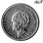 2½ Gulden - Wilhelmina 1938, Zilver, Ophalen of Verzenden, Koningin Wilhelmina, Losse munt