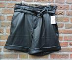 MS mode PU leather nieuwe korte broek maat 42 supergaaf, Kort, Zwart, Maat 42/44 (L), Nieuw