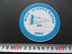 sticker W.S.V.  Almere - Haven  no..   1985, Ophalen, Zo goed als nieuw