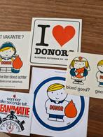 037 Vintage Bloeddonor Stickers - Diverse Ontwerpen, Verzamelen, Stickers, Ophalen of Verzenden, Gebruikt, Overige typen