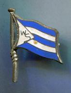 vlag Rederij email op koper broche ( W_152a ), Verzamelen, Speldjes, Pins en Buttons, Verzenden, Zo goed als nieuw, Transport