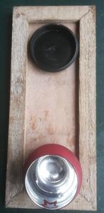 Houten plankje en rieten mandje voor kerststukjes, Overige materialen, Mand, Nieuw, Ophalen of Verzenden