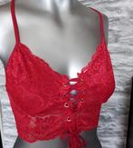 sexy rood kanten topje M, Ophalen of Verzenden, Rood