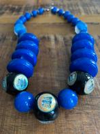 Koningsblauw statement ketting, Ophalen of Verzenden, Nieuw, Blauw, Kunststof