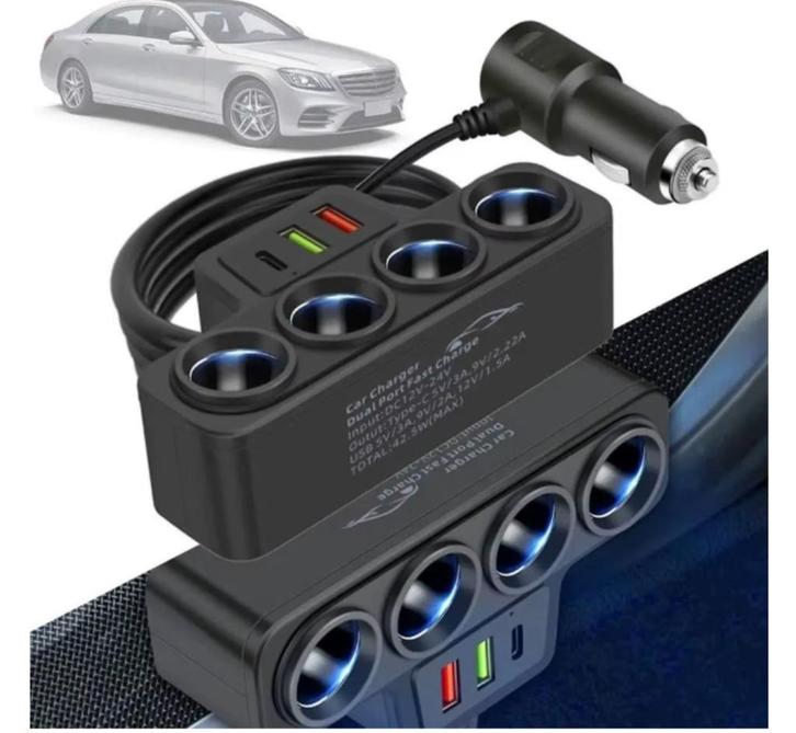 Oplader USB Auto USB + QC3.0 + PD3.1A Accessoires, Auto diversen, Auto-accessoires, Nieuw, Ophalen of Verzenden